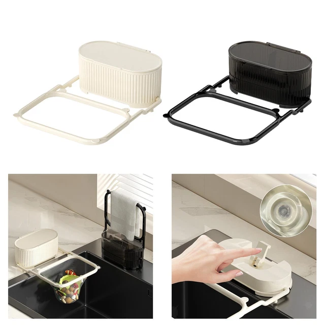 Porte-éponge Evier Inox - Égouttoir à éponge Accroche Bord - Gain De Place Facile à Installer