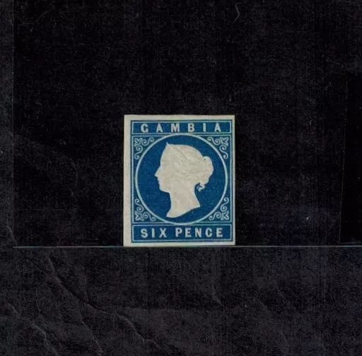 Gambia 1869 SG 4 6d Blue MOG GEM Full Margins w/RPSL Certificate CV L600