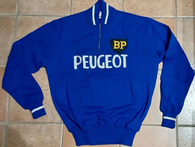 Maillot De Cyclisme Vintage Laine PEUGEOT TOUR De FRANCE Années 50/60 - Équipe Peugeot - Bel état