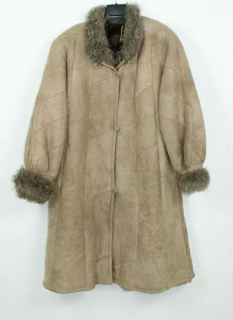 Manteau En Cuir De Mouton Massimo Dutti Marron - Taille 2XL Homme - Style Parka - Occasion En Très Bon état