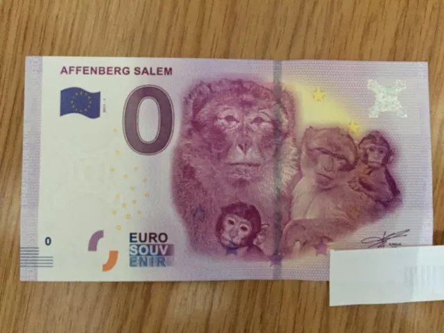 Null 0 Euro € Schein Souvenir 2017-1 Affenberg Salem