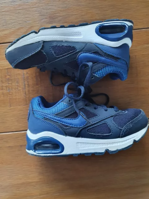 Boys Toddlers Blue Nike Air Max Trainers Size 10 / 27.5 Used Condition