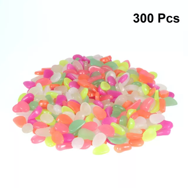 300 Pcs Aquarium Decorations Pebble Yard Glow Decoration Aquariums Glow Stone