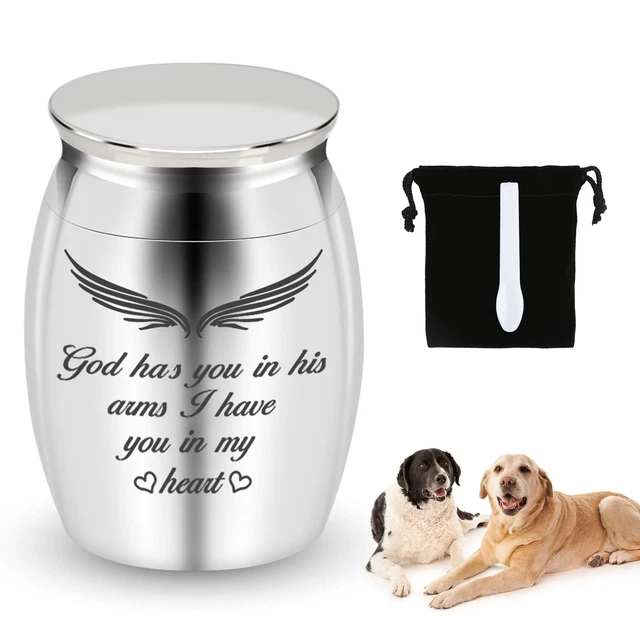 Small Pet Urn Cremation Urns Stainless Steel Memorial Keepsake Urns for Dog Cat
