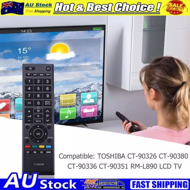 Universal Remote Control Replacement TV Controller for Toshiba CT-90326 CT-90380