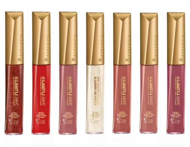 Rimmel Stay Plumped Lip Gloss Volume & High Shine Choose Your Shade