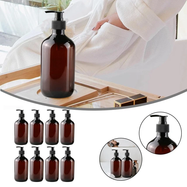 Versatile Brown PET Bottles with Lotion Pump Ideal for Household Products