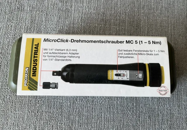 PROXXON 23347 Drehmomentschlüssel / Schrauber 1/4" Micro Click MC 5,   1 - 5 Nm