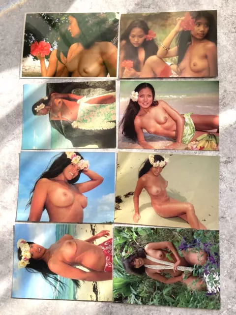 8 Postcards - Girls of the South Seas Aloha Topless Island Girl Tiki Risque