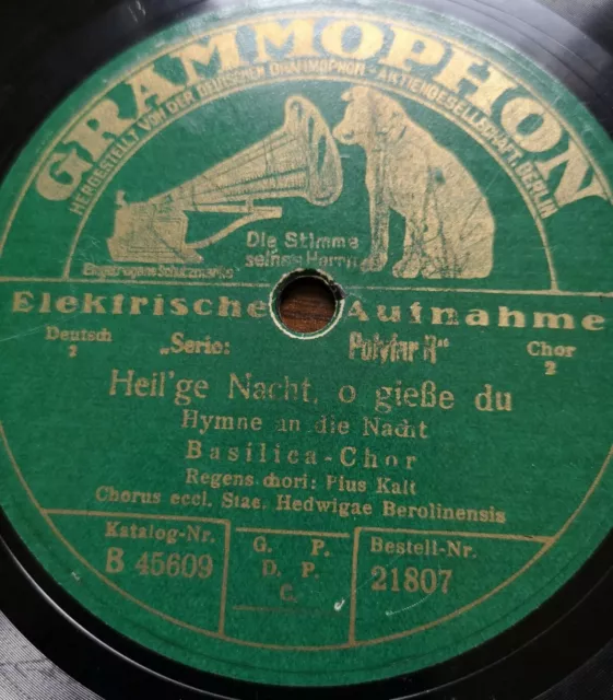 Basilica Chor "Am Weihnachtsbaume die Lichter brennen" 1928 78rpm 10" X-Mas