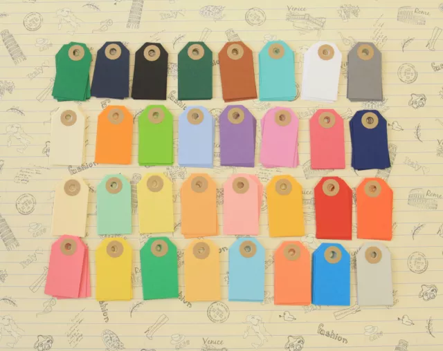 Colorful Luggage Tags 20pc handmade DIY craft wedding wishing tree shop gift tag 2