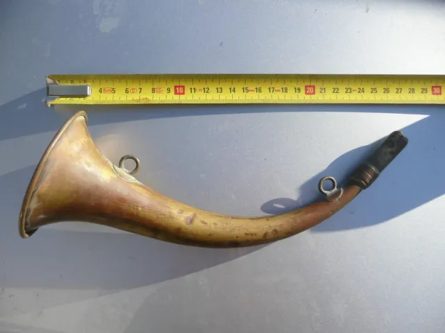 Rare Old French Hunting Horn "Fox"