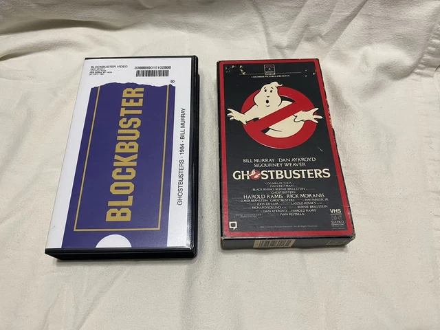 GHOSTBUSTERS VHS TAPE in custom Blockbuster Video rental case Replica £ ...