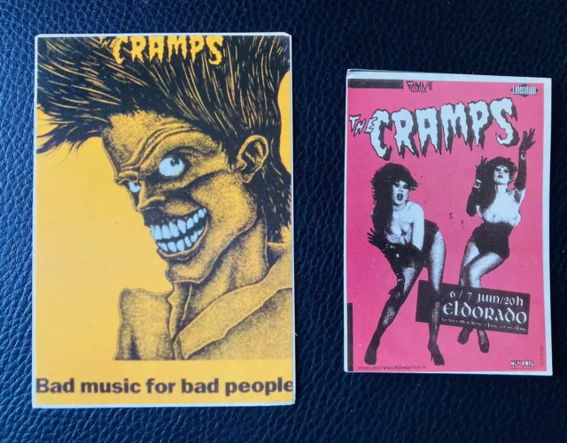 RARITÄT # Aufkleber # THE CRAMPS # 2 Stück # 80iger # Neu # Original