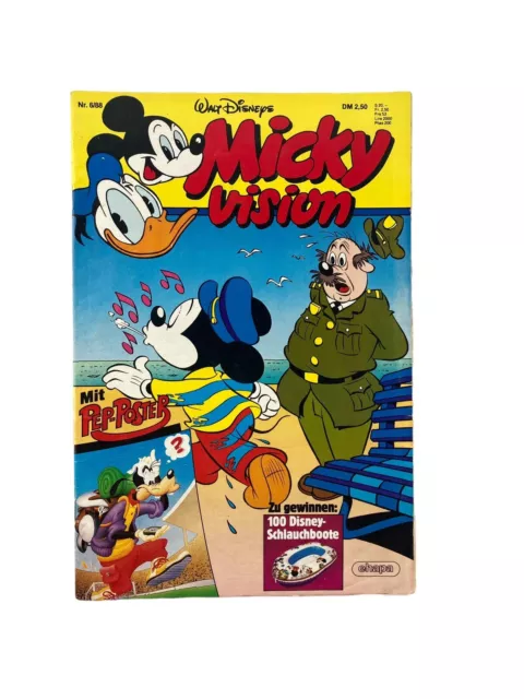Walt Disneys Micky Vision Nr. 6/88 ehapa Mit Pep-Poster Magazin 1988