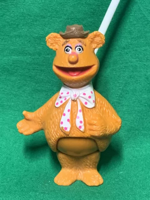 1978 Fozzie Bear 4” Toy Stick Puppet Muppet Show Player Fisher Price Jim Henson