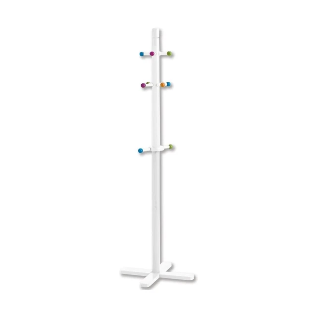Zeller Kinder Kleiderständer Kleiderstange 10 Haken 124 cm hoch weiß  TOP
