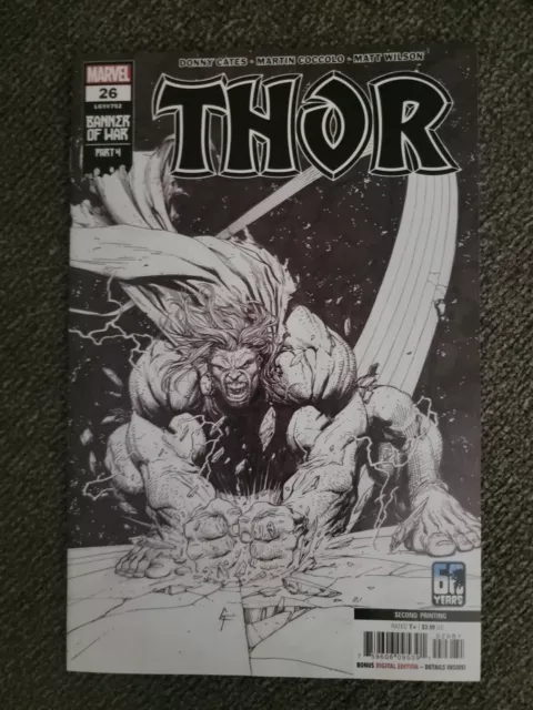 THOR #26 Gary Frank 2nd Print 1:10 Sketch Variant Marvel