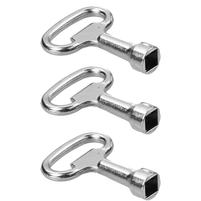 Chiave di sfiato versatile set 3 pezzi 8 mm chiave di sfiato chiave di sfiato chiave di riscaldamento sfiato (argento)