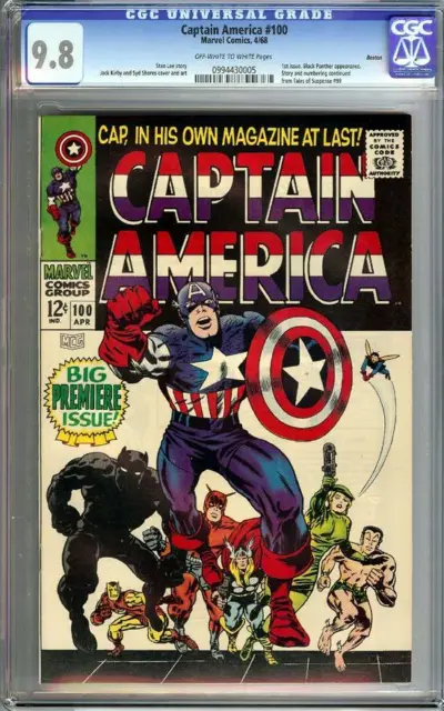 Captain America #100 CGC 9.8 1968 Boston Pedigree! D12 1 cm