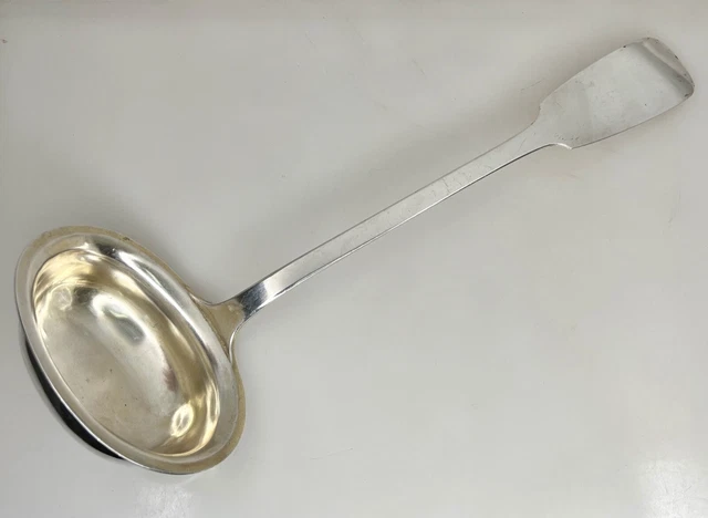 18th c Austria Hungry H Nicolai Large Silver Ladle - 89724