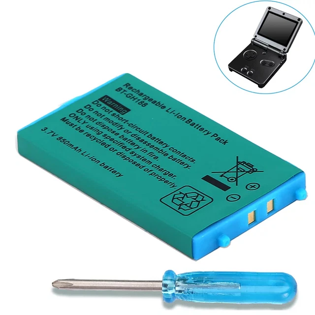 FOR GAMEBOY ADVANCE SP Battery Rechargeable 850mAh Nintendo Game Boy ...