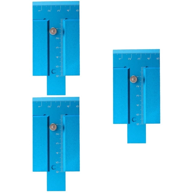 SET OF 3 Height Measurement Device Marking Gauge Woodworking Ruler ...