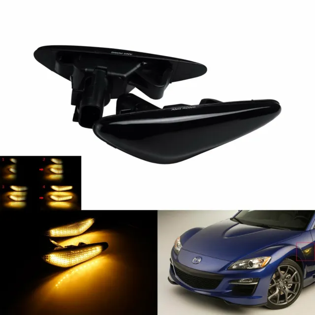 2x For Mazda5 MX-5 RX-8 Atenza Dynamic Canbus Side Indicator LED Repeater Lights