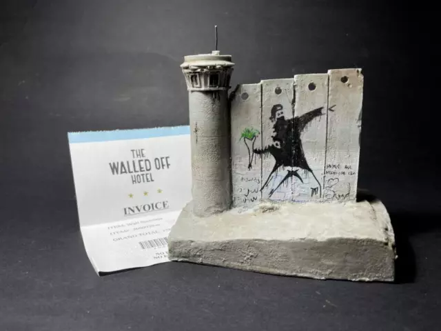 Banksy 'Defeated Flower Thrower &Tower Wall' Sculpture Art from Walled Off Hotel