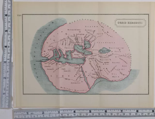 Ancient & Classical Map Orbis Herodoti Libya Thracia Europa Asia
