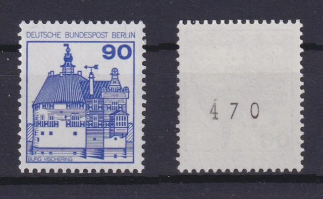 Berlin 588 RM mit gerader Nummer Burgen+Schlösser 90 Pf postfrisch