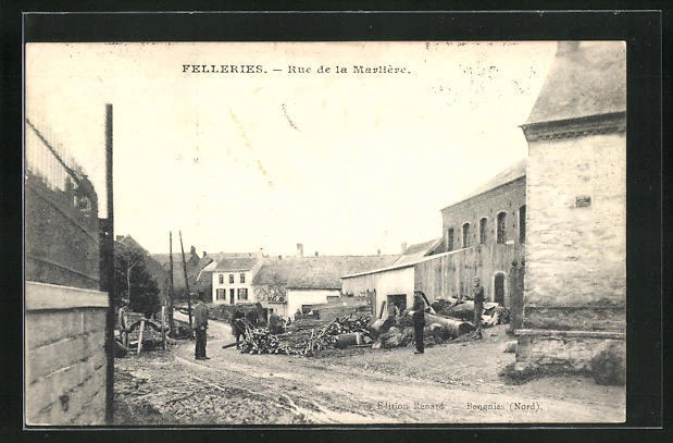 CPA Felleries, Rue de la Marlière 1907