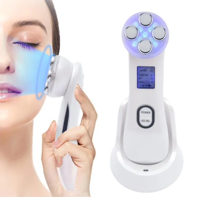 Radio Frequency Facial RF LED Photon Wrinkle Removal Anti Aging Machine Massager