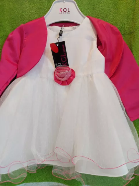 Baby Mädchen Taufkleid,Tüllkleid mit Stirnband  Gr 86 NEU mit Etikett