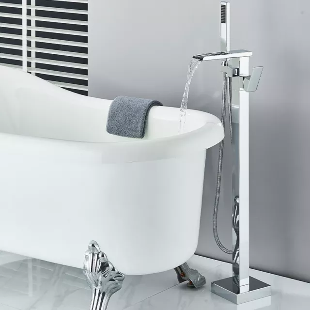 Colonna Rubinetto vasca da bagno Freestanding cascata miscelatore doccetta otton