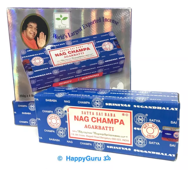 "Nag Champa" 1kg (4x 250gm) Incense Sticks Satya Shrinivas Sai Baba 1000gm Box