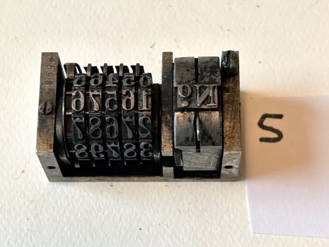 Antique Boston Model Numbering Machine Letterpress Pat. 1906 RARE  t5