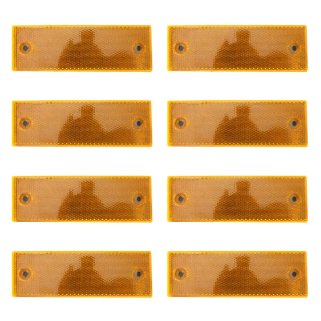8 Pcs Bumper Reflector Sticker Plastic Reflective Duct Tape Luminous