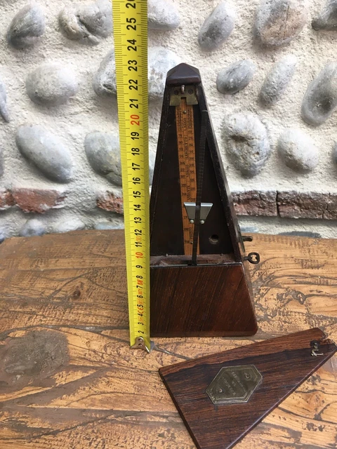 Maelzel Metronome 1880 Ancien Old   XIXe Bois Musique Instrument Marqueterie 10