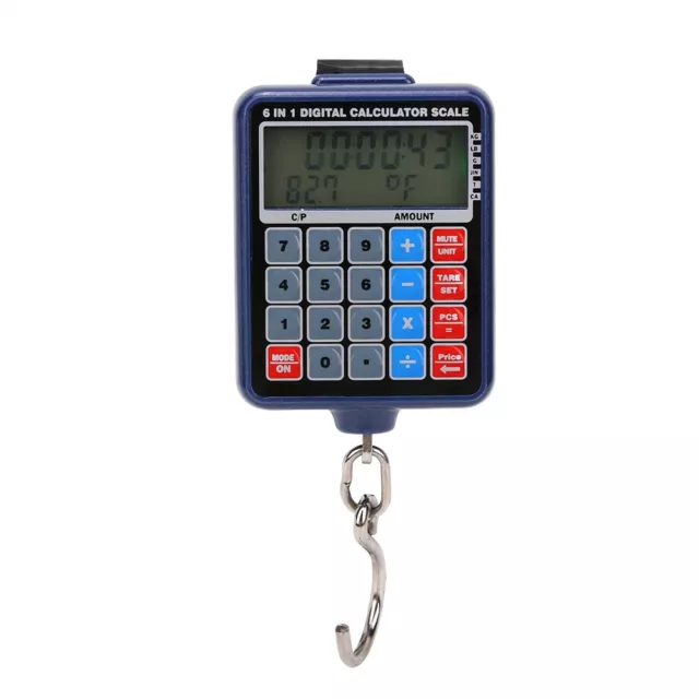 50kg Multiused Portable Electronic Digital Hanging Hook Scale W/Calculation UK