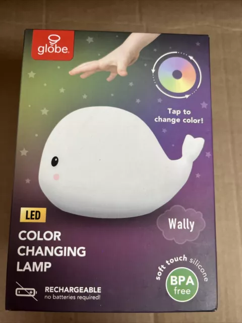 Globe Electric Wally Whale MultiColor changing Integrated LED Rechargeable Silic