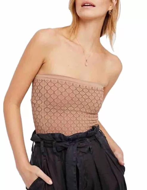 NEW Free People Intimately Seamless Honey Textured Tube Top Nude M/L
