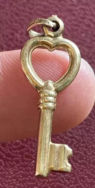 14K Yellow Gold Skeleton Key 🔑 Charm