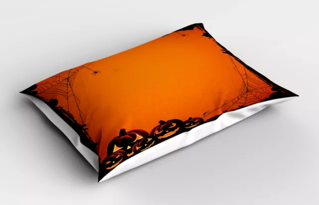 naranja Funda de Almohada Calabaza de Halloween de miedo