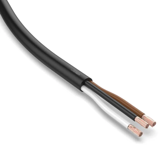 Câble Rond 3x1,5 MM² par Mètre 3 Conducteurs Câble Remorque Câble Électrique