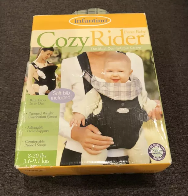 NEW! Infantino Cozy Rider Body Baby Carrier. 8-20lbs