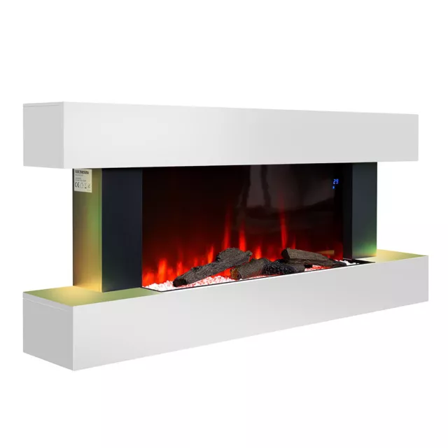 Electric Fireplace Stove Heater Fire Place Flame Effect Wall Mounted Inset Fire