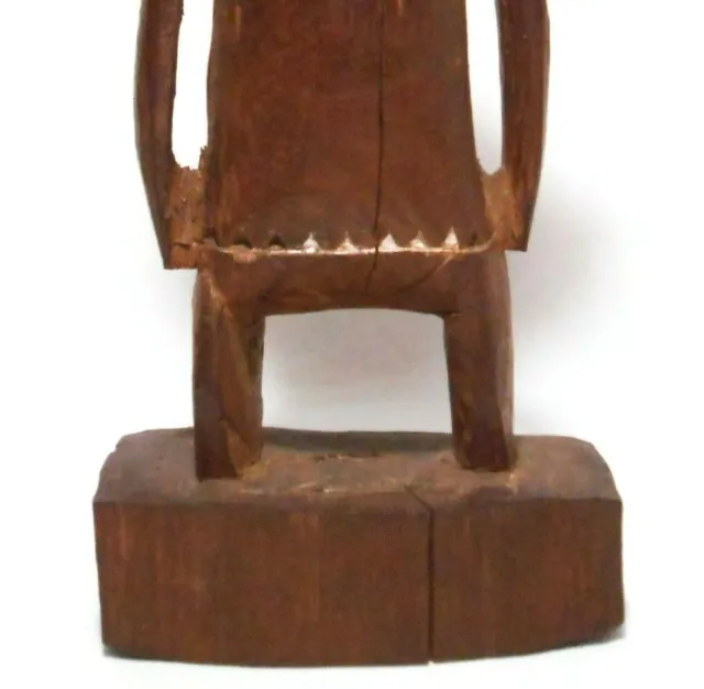 Papouasie Neuve Vinte Guinee Sculptée À La Main/Peinte Bois Divinité Figue Tribale Océanique/Art Populaire 3