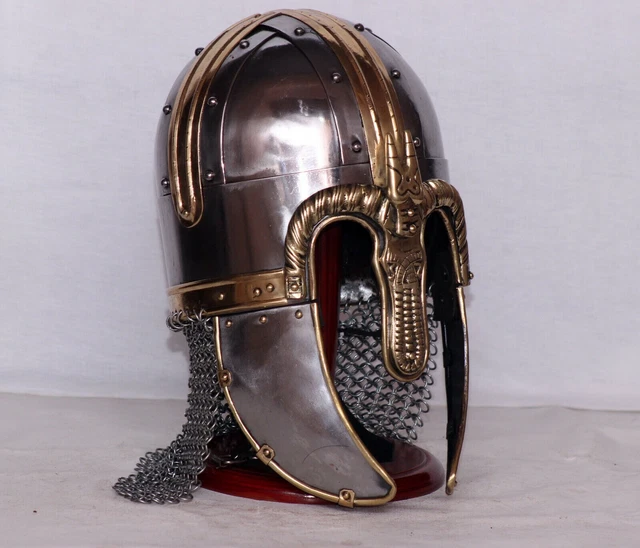 Medieval Steel Viking Vendel Helmet With Chainmail Hand Forged SCA/ Larp II