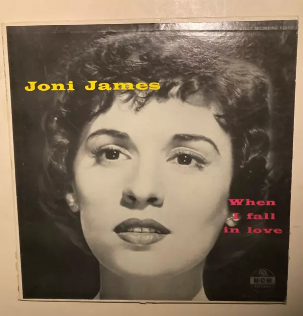 Joni James-When I Fall In Love-Mgm E3240-Yellow Label.-Deep Groove-1955-Rare-Nm